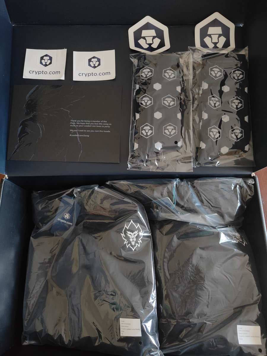 Finally my Hoodies has arrived 😍
#cryptocom #LoadedLions #CyberCubs #loadedlionsSwag 
Big Thanks to 
<a href="/cryptocom/">Crypto.com</a> <a href="/cryptocomnft/">Crypto.com NFT</a> 🔝