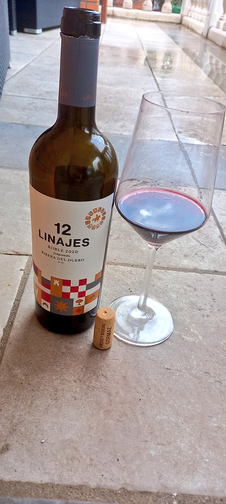 A las buenísimas noches #winelovers 
A San Esteban de Gormaz con <a href="/DORibera/">Ribera Del Duero</a> muy rico, 12 Linajes roble 2020 <a href="/Hispanobodegas/">Hispanobodegas</a> Muy intenso en nariz, frutos rojos silvestres, notas balsámicas, frescura que se traslada a la boca, muy amable, goloso, notas especiadas 🤗
#mimundodelvino
