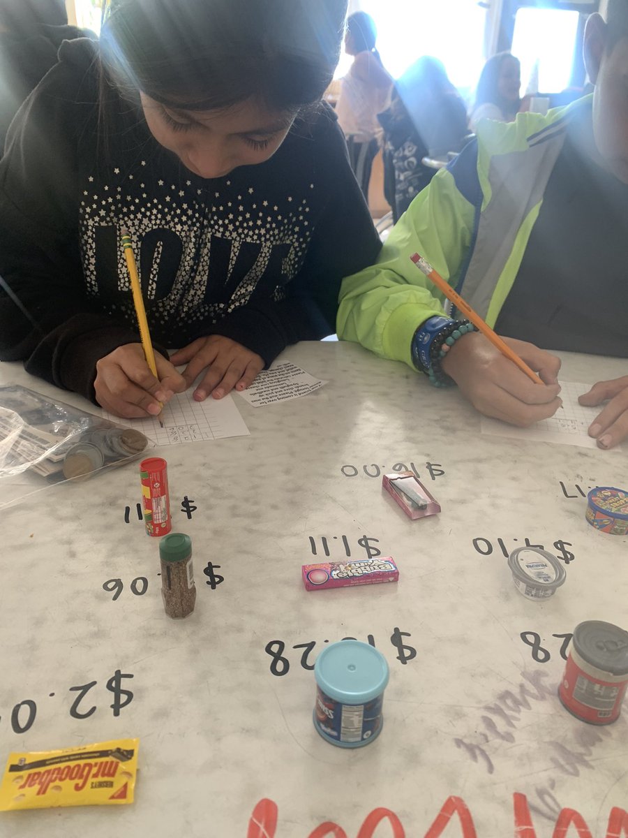 MsBowers_'s tweet photo. My kiddos loved the mini brands store! It’s such a fun way to practice adding/subtracting decimals and working with money. https://t.co/yUPWNvqYpN