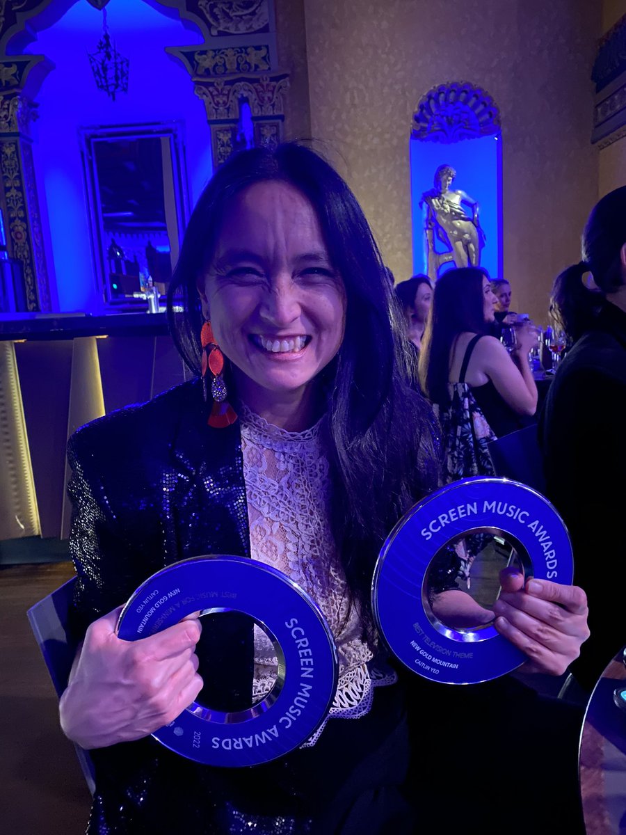 Big night last night. #ScreenMusicAwards Photo by @corriechen (directorial genius). #NewGoldMountain takes two home! Who knew the humble goldpan would sound so good!? Thanks to @TheGPMovies @kylieduFresne @SBSOnDemand @APRAAMCOS @We_are_AGSC