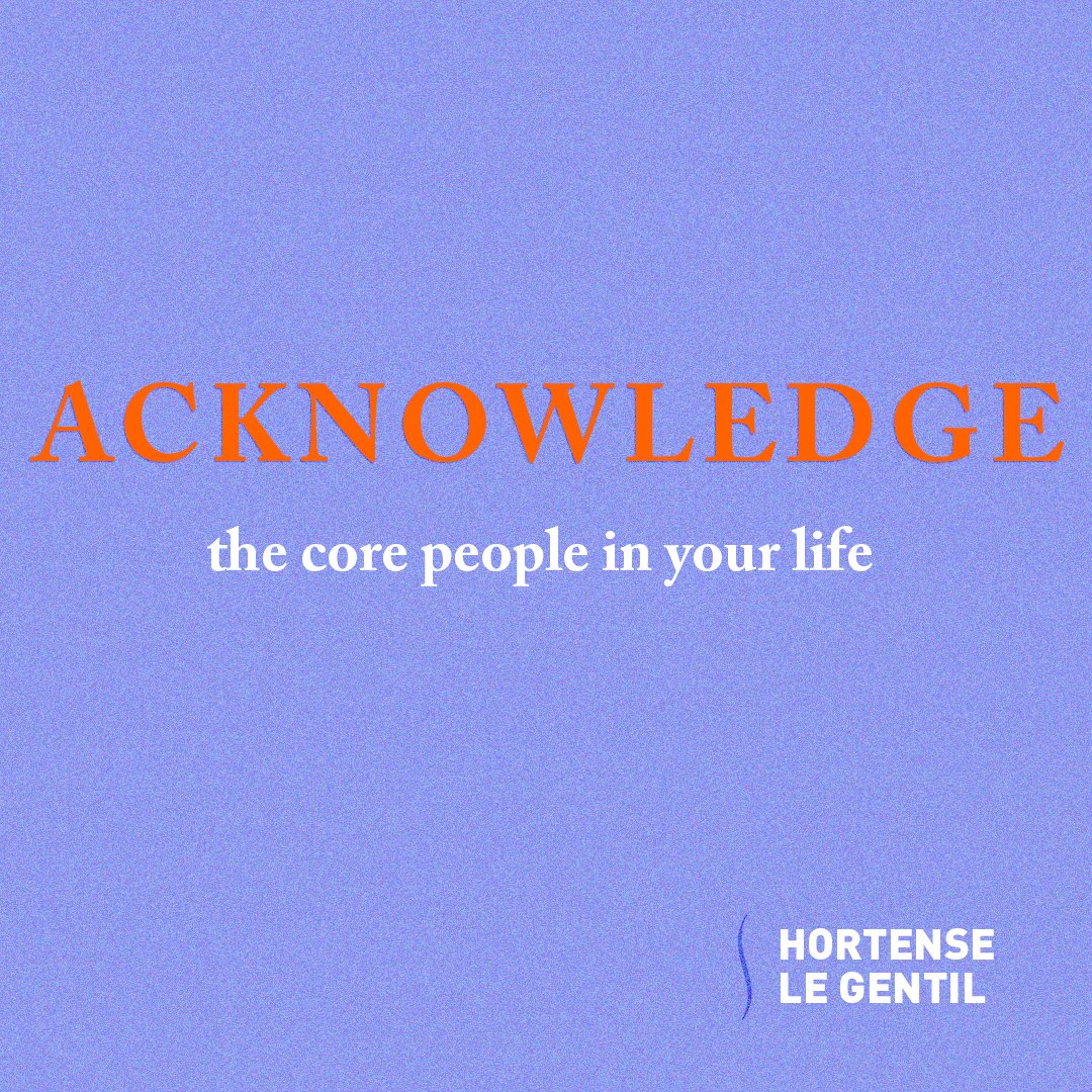 You know how you feel about the important people in your life. But do they?

We sometimes forget to tell our core people that we love them or that we appreciate them. Send a text or make a phone call to someone you love and remind them.

Appreciation means nothing if never given.