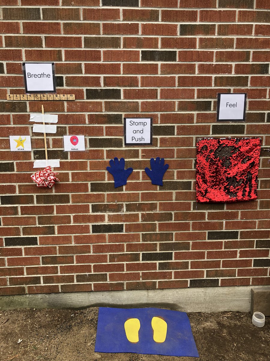 Breathe, Stomp and Push, Feel! 

Creating spaces to build self-reg skills. The pinwheel for breathing strategies is a big hit. 

#tldsblearns #fdk