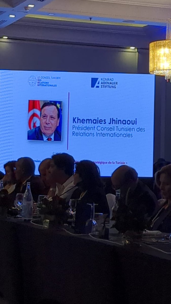 HajerGueldich's tweet photo. Lancement réussi du premier Think Tank tunisien indépendant en matière de relations internationales et stratégiques, le Conseil Tunisien des relations internationales, présidé par son excellence M. Khemaies Jhinaoui, avec le partenariat de la Konrad Adenauer Stiftung #TCIR #KAS https://t.co/0S8wZxsi0K
