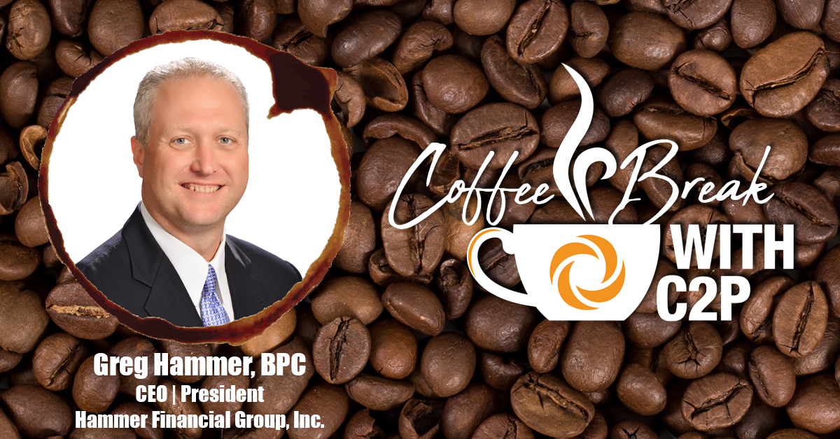 It's time for a Coffee Break! ☕

Greg Hammer of Hammer Financial Group, Gary Pelfrey of JL Smith, and our panel of experts discussed how to be more intentional with #crossselling.

Tune in and subscribe to the #podcast on your favorite app at c2pe.info/3UD2hRL!
