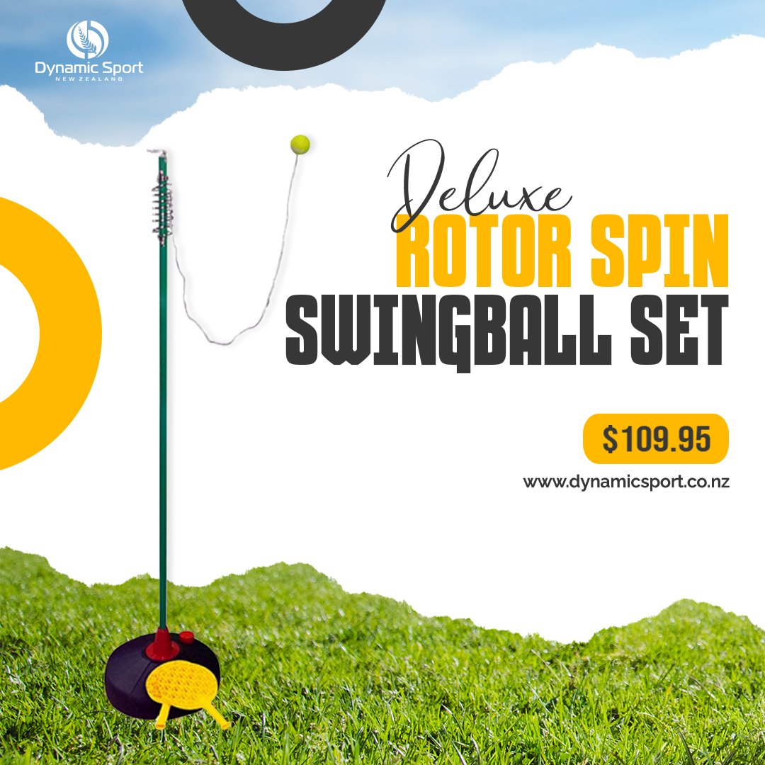 DynamicSportNZ's tweet photo. Deluxe Rotor Spin Swingball Set ➡️ https://t.co/WtbY5gcSWq

Regular price ❌ $119.95
Sale price ✅ $109.95

Deluxe Rotor Spin Set with 2 bats &amp; Ball on Cord.

#DynamicSportNZ #sportsshop #sportsgear #fitnessgear #gearingkiwisup #swingballset https://t.co/Z298LW4R52