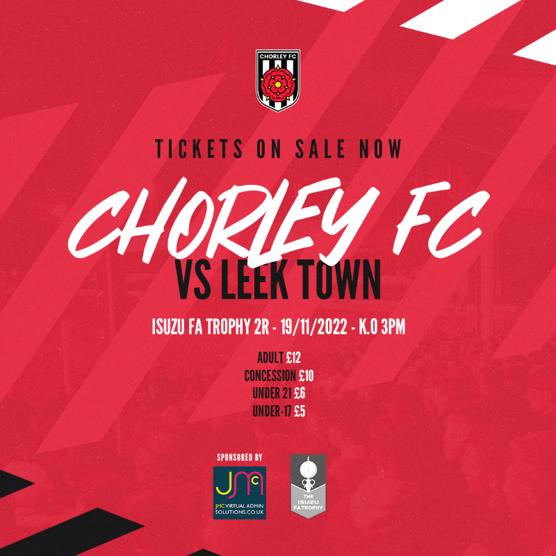 chorleyfc's tweet photo. π
’π
π
£π
€π
‘π
π
π
¨ | π―π£π | @leektown
Gα΄α΄ Yα΄α΄Κ TΙͺα΄α΄α΄α΄s NOW π
(Under-12 home fans receive a FREE subsidised ticket on match day from the club shop)
#SaveYourSaturday | #FATrophy