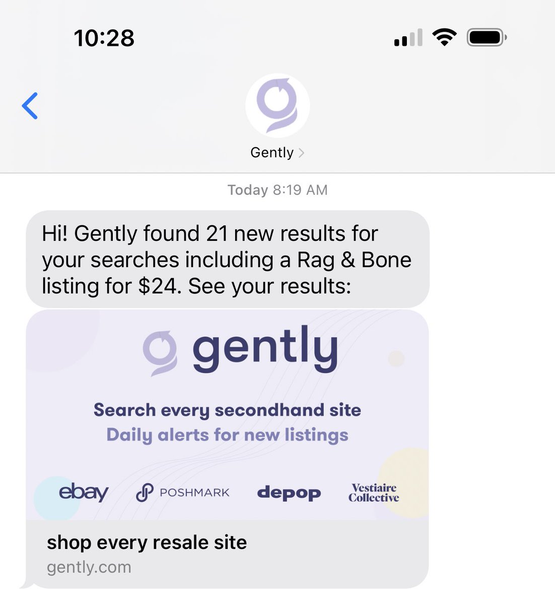 We just launched text alerts for @Gently_com 🎉

Tell us what you want &amp; we’ll text you every morning with new listings!