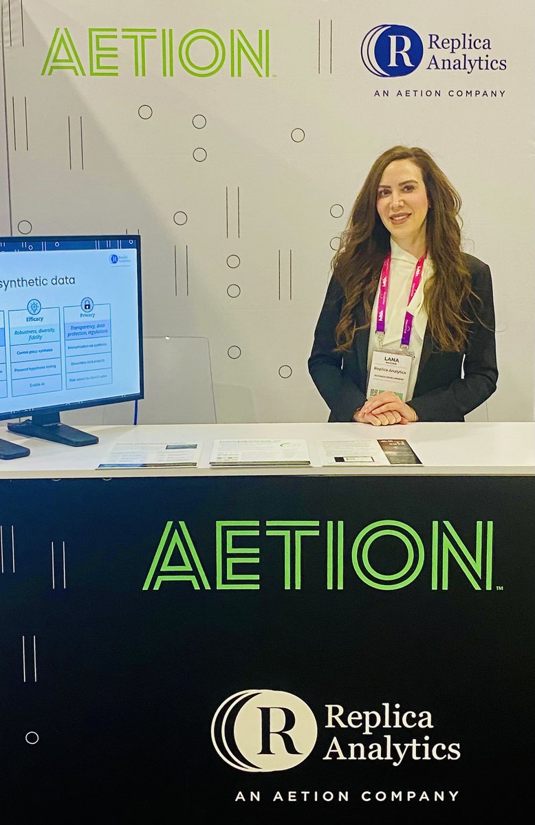 Are you at #HLTH2022? Swing by booth V2911 to chat with us about how Replica's high-utility &amp; privacy-preserving #syntheticdata can help data access &amp; sharing challenges. Learn how <a href="/aetioninc/">Aetion, Inc.</a> generates rapid, reliable evidence for critical decision making. bit.ly/3DOzUdE