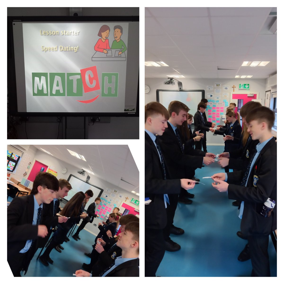 SlgBusiness's tweet photo. Year 11 Business Speed Dating matching Pricing Strategies #preparetolearn @SlgBusiness https://t.co/Aa2cj7vWbk