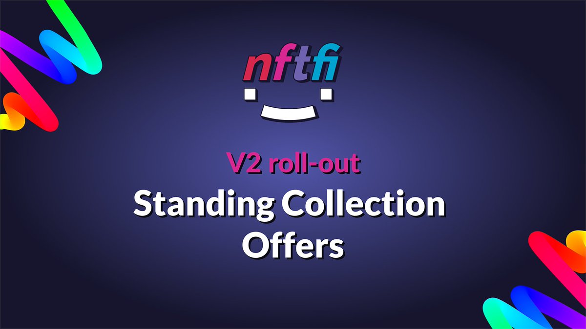 The wait is over! 🥳 Standing Collection Offers (SCOs) are live, and lenders can now target entire collections (any asset within the collection) with just one offer! 👇 
nftfi.medium.com/50a49e89d047