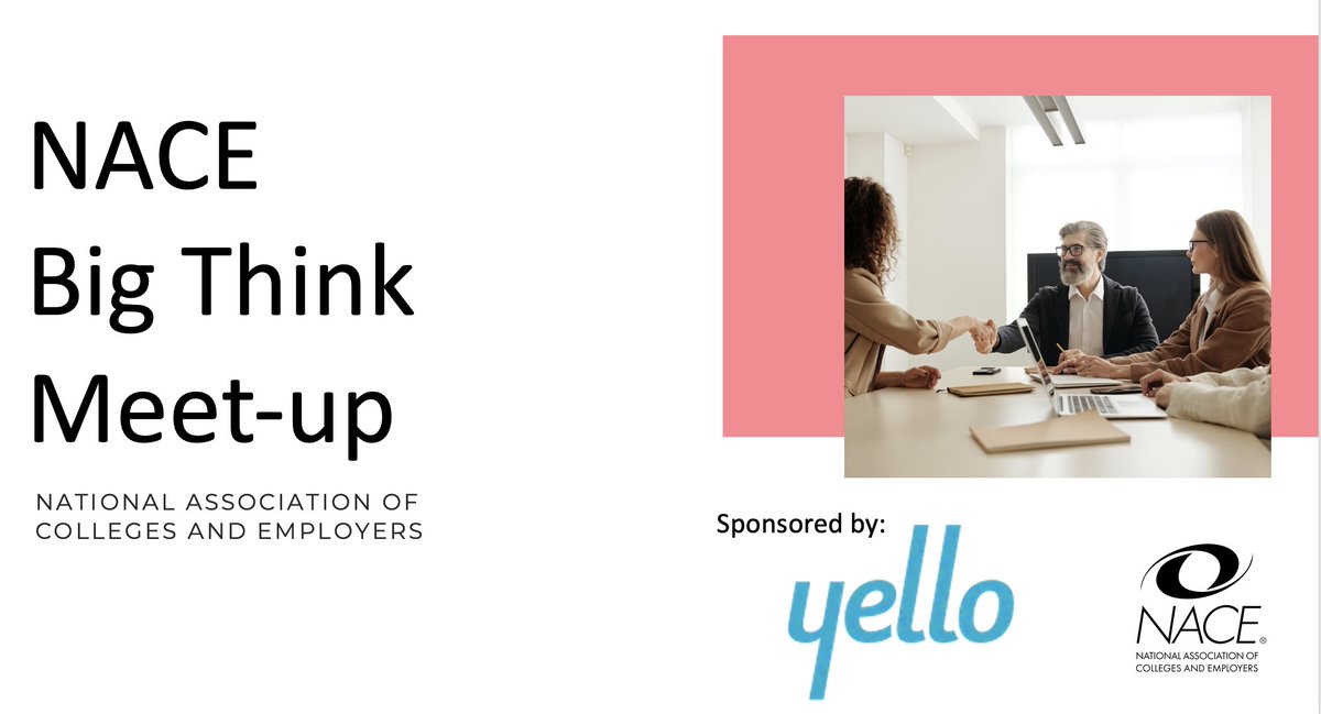 Thank you to everyone who joined us for <a href="/NACEOrg/">National Association of Colleges and Employers</a>'s Big Think Meet-up today. We loved the high level of engagement and sharing of lots of great insights for TA professionals AND career service professionals, sharing of best practices, and more.