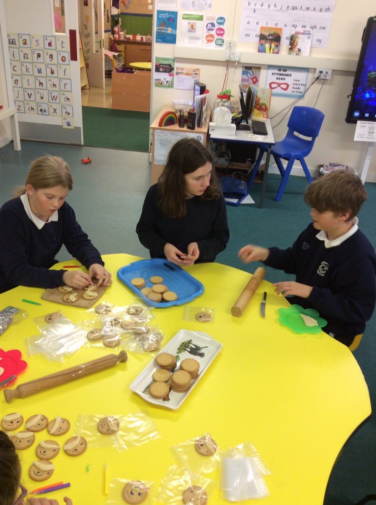 SetonSchoolSta1's tweet photo. Our Junior Leadership Team have been busy making biscuits ready to  sell on Friday. Don’t forget your £1 donation for a fantastic cause. @BBCCiN https://t.co/HpoTM2QFxN