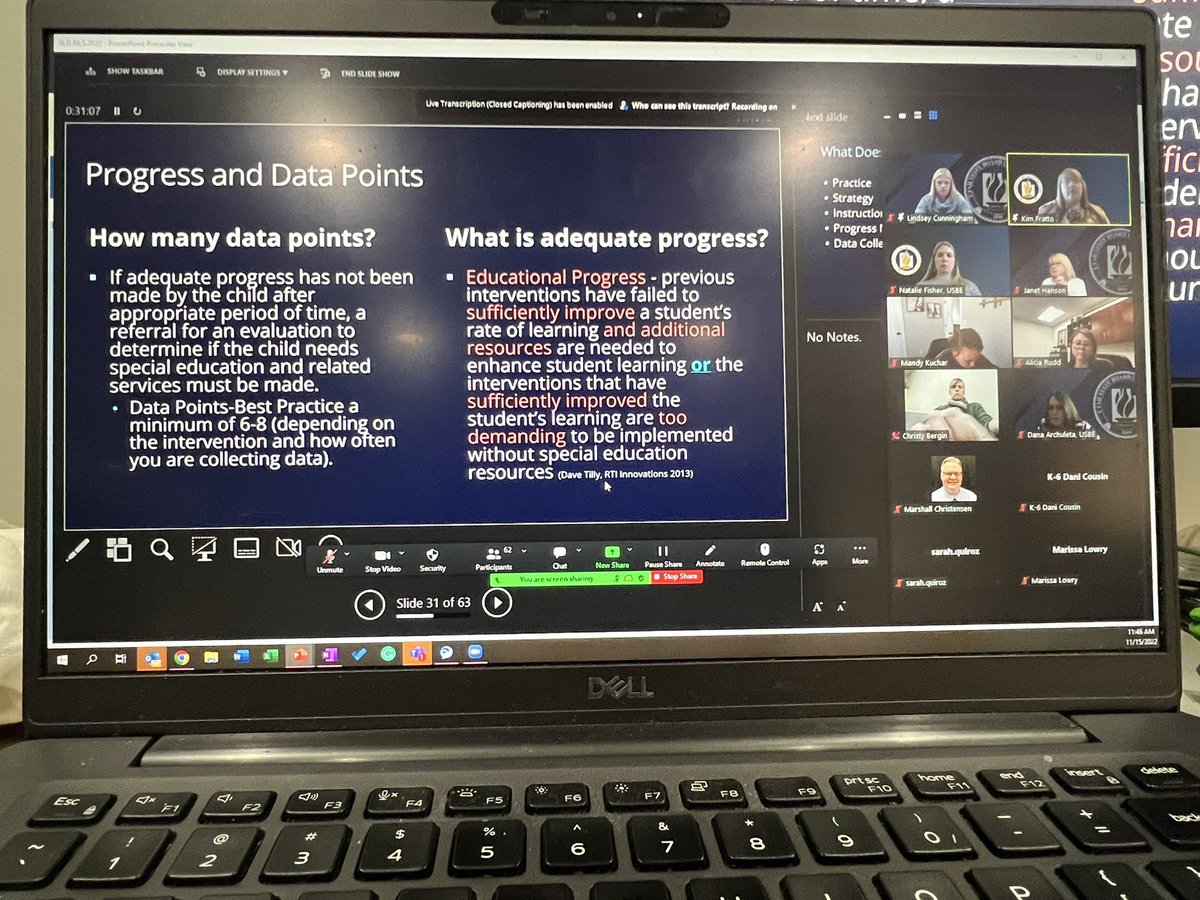 Presenting with <a href="/FrattoKim/">kim fratto</a>  on Specific Leaning Disabilities for our new special education directors across the great state of Utah. #sped #uted #sldeligibility