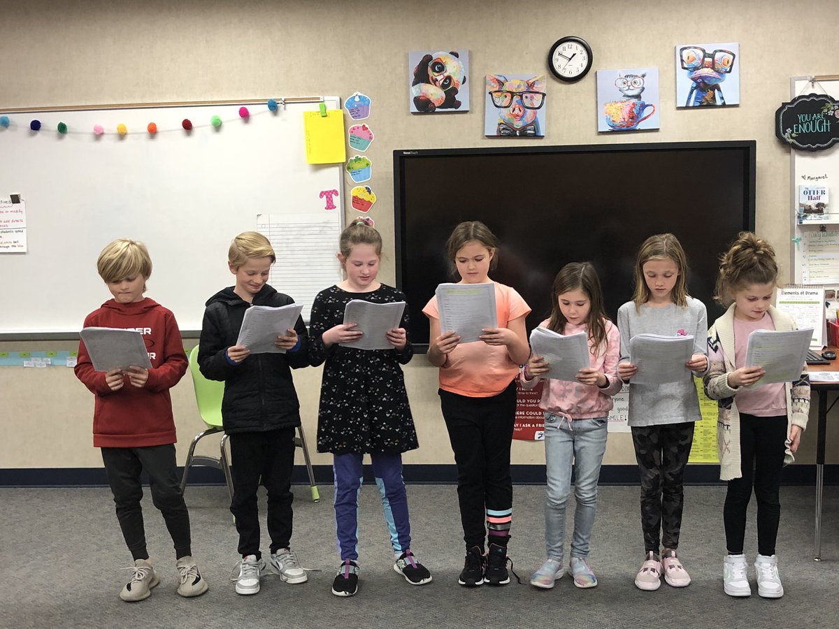 MrsTodd_3rd's tweet photo. We ❤️ Readers Theater! 🎭 @McClureMarshals #mccluremarshals https://t.co/KbhA338bdV