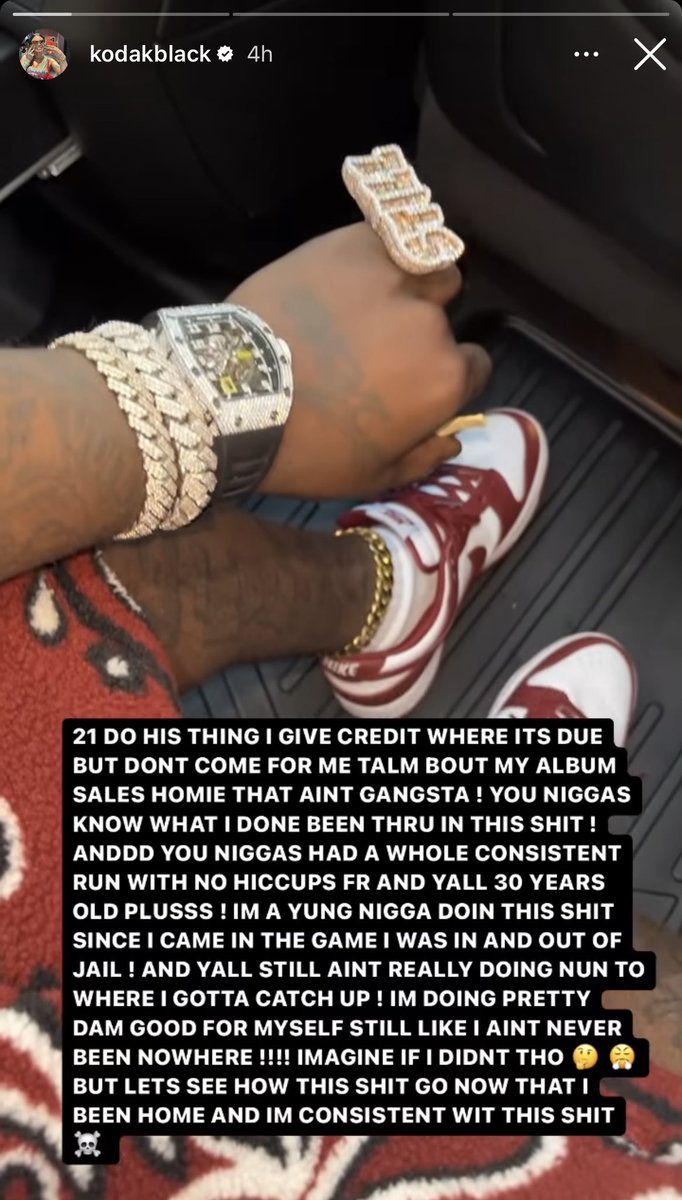 DailyLoud's tweet photo. Kodak Black responds to 21 Savage https://t.co/flvfYLOcNo