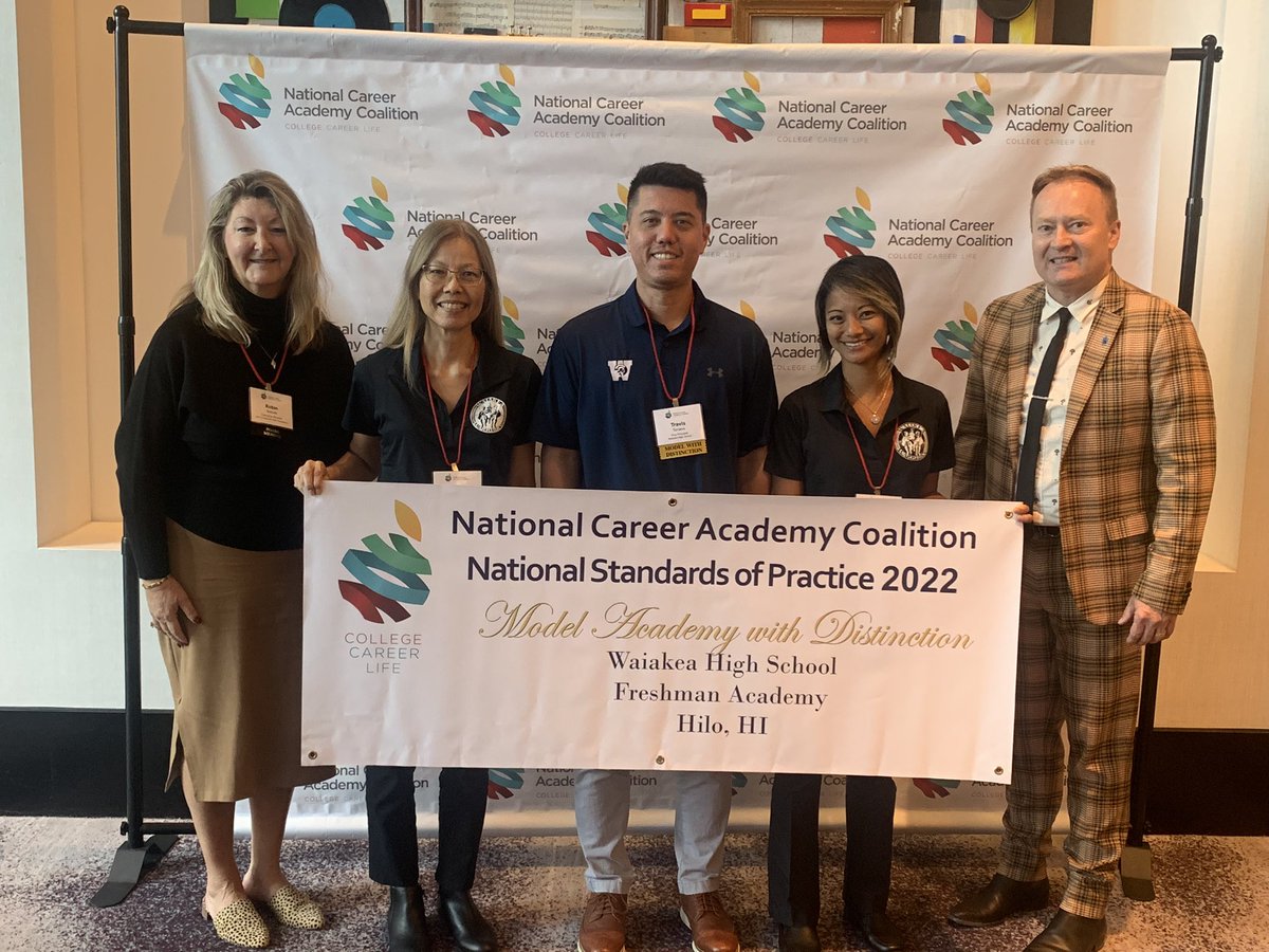 CareerAcadsNCAC's tweet photo. Congratulations @WaiakeaHigh for earning Model Status with Distinction for your Freshman Academy and Model Status for your Health and your Public Services Academy https://t.co/GEgiOy5bLp