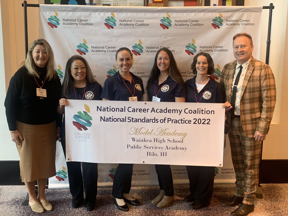 Congratulations <a href="/WaiakeaHigh/">Waiakea High School</a> for earning Model Status with Distinction for your Freshman Academy and Model Status for your Health and your Public Services Academy