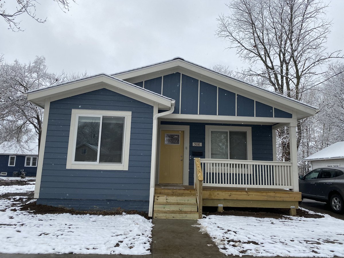 BillsForIowa's tweet photo. Enjoyed seeing the product of the house I helped build in August during its ribbon cutting ceremony today with @Habitat_org. #buildingcommunity https://t.co/iHiIp9hZD3