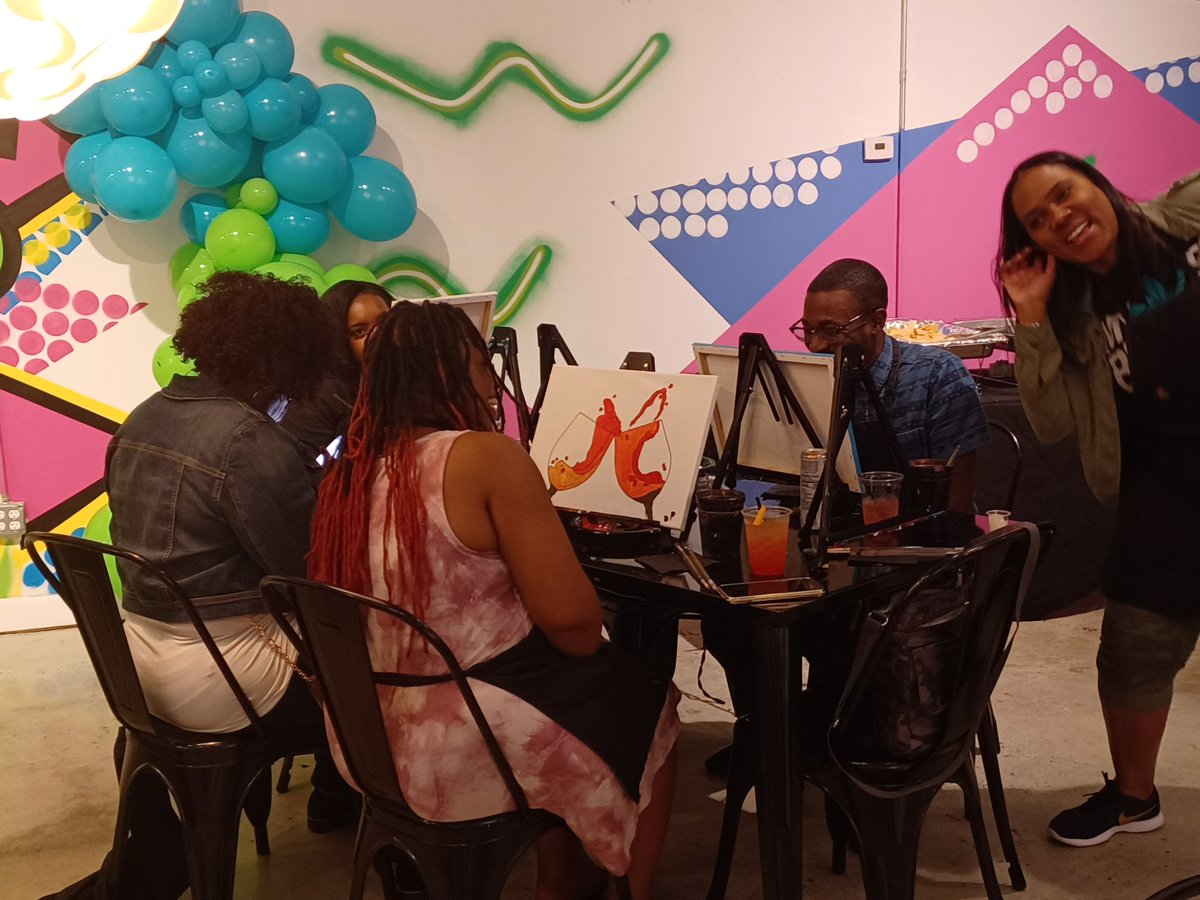 nbmbaahq's tweet photo. We had a great time during our staff outing at @DineDesignatl! 🔥🙌🏾
If you’re in the Atlanta area, be sure to visit this wonderful #BlackOwnedBusiness. 🎨
#NBMBAA #TheBlackMBA #supportblackownedbusinesses #DineAndDesign #paintandsip https://t.co/l7aXIybbOo