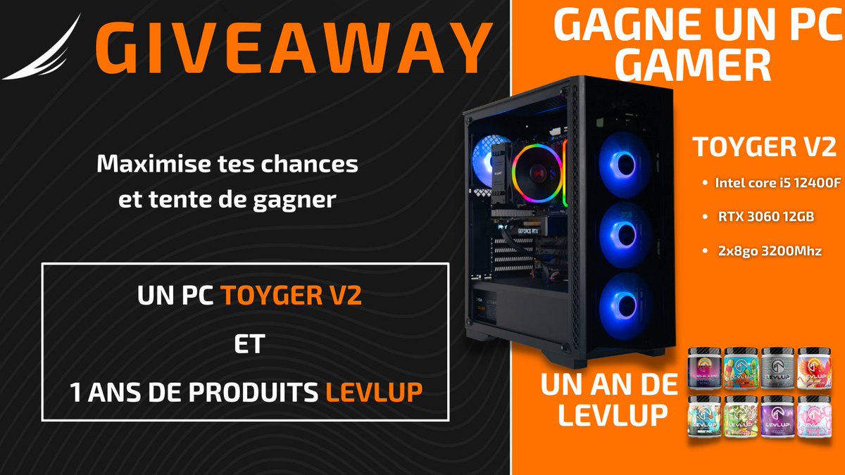 Y'en a qui ont besoin d'un PC et d'un max d'énergie pour terminer l'année ?
Et bien avec 
<a href="/levlupfr/">LevlUp </a> &amp; <a href="/Kaydops/">Kaydop</a> , on vous donne la chance d'avoir les deux 🔥

Pour participer ➡️ gleam.io/5GrqG/giveaway…

TAS: 21/11 - 1 Gagnant