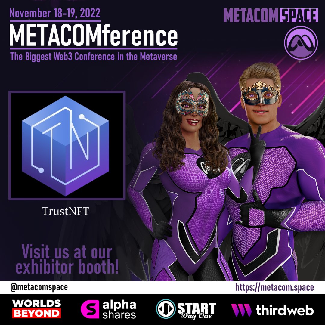 Visit us at #METACOMference the biggest #Web3 Conference in the #Metaverse at 
<a href="/metacomspace/">Metacom Space | Make Meaningful Connections</a>!🔥

🚀Free to attend!
🚀Learn from Web3 experts!
🚀Network with Attendees!
🚀100+ Exhibitors!
🚀Win Prizes!

Attend via desktop, Mobile Phone, or VR Goggles!😎 metacom.space/metacomference