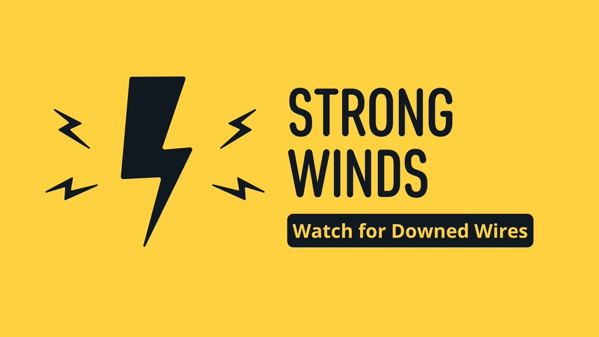 SCE's tweet photo. Here are some safety tips to keep in mind when high wind conditions are expected. 

 🚗 Drive safe and watch for loose debris or downed wires while driving.
 ⚡ Always assume a downed wire is energized.
 ☎️ If you see a downed wire, stay indoors and call 911. https://t.co/dD471nQDvU