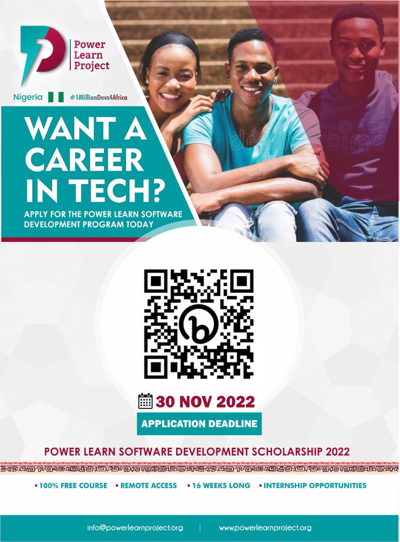 AjoBalogun's tweet image. Join the #powerlearnproject and be one of the #1milliondevs4africa to get empowered with tech #skills for the #futureofwork