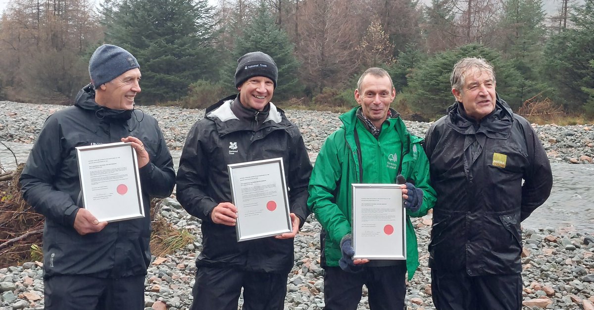 A happy soggy day in Ennerdale, celebrating the designation of <a href="/wildennerdale/">Wild Ennerdale</a> as a National Nature Reserve with colleagues and volunteers. Thank you to everyone involved!