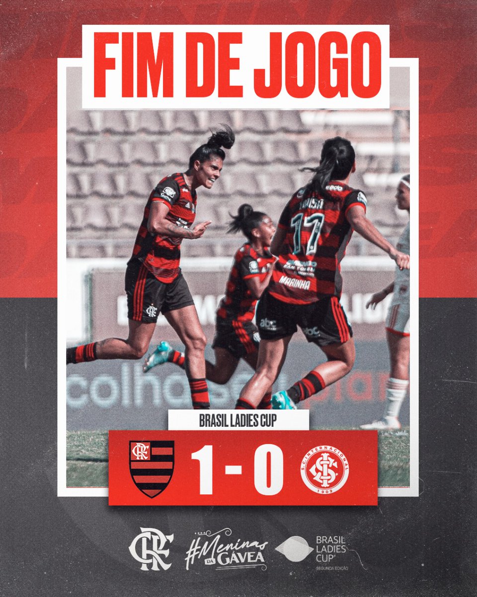 Flamengo's tweet photo. É CAMPEÃOOOOOOOOOOOOOOOOOOOOOOOO INVICTO!

No aniversário de 127 anos do clube, o presente é nosso, Nação! 

Com gol de Sole Jaimes, o Mengão vence o Internacional por 1 a 0 e conquista a Brasil Ladies Cup! QUE CAMPANHA INCRÍVEL! 

#MeninasDaGávea #VamosFlamengo #Fla127 https://t.co/1PYT6uaXSl