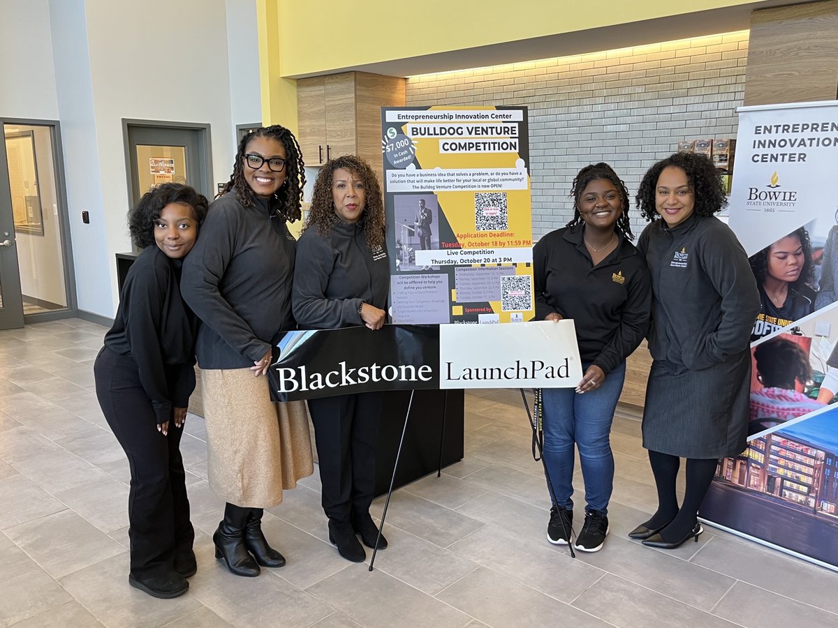 Thanks to @BowieState for welcoming the Blackstone LaunchPad team on a campus visit! We’re thrilled to partner with Bowie State through the Blackstone Charitable Foundation's $2M commitment to expand LaunchPad access at four HBCUs. Read more: bit.ly/3UsAvHN