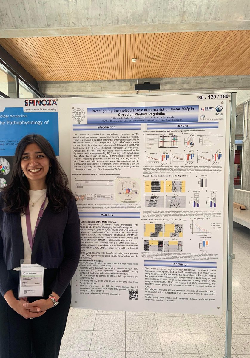 sejalkapoor_'s tweet photo. Was very excited to present my research at @EbrsOfficial Zurich and #ChronobiologySchool2022 this year! Massive thankyou to my supervisor @aartijagannath for supporting my MSc project, and to my College @SomervilleOx &amp; department @NDCNOxford for funding this enriching experience. https://t.co/eQYwsZKz8d