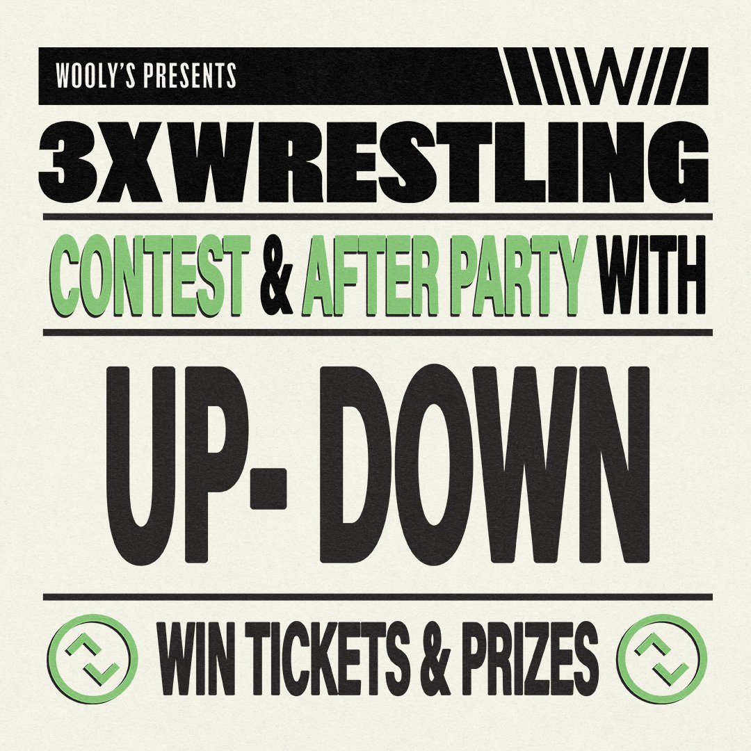 3XWrestling 🤝 Up-Down 🤝 Wooly's Head over to the linked post to enter in a chance to win tickets & goodies perfect for a post event night out! 👉 instagram.com/p/Ck_hdMTu_uZ/…