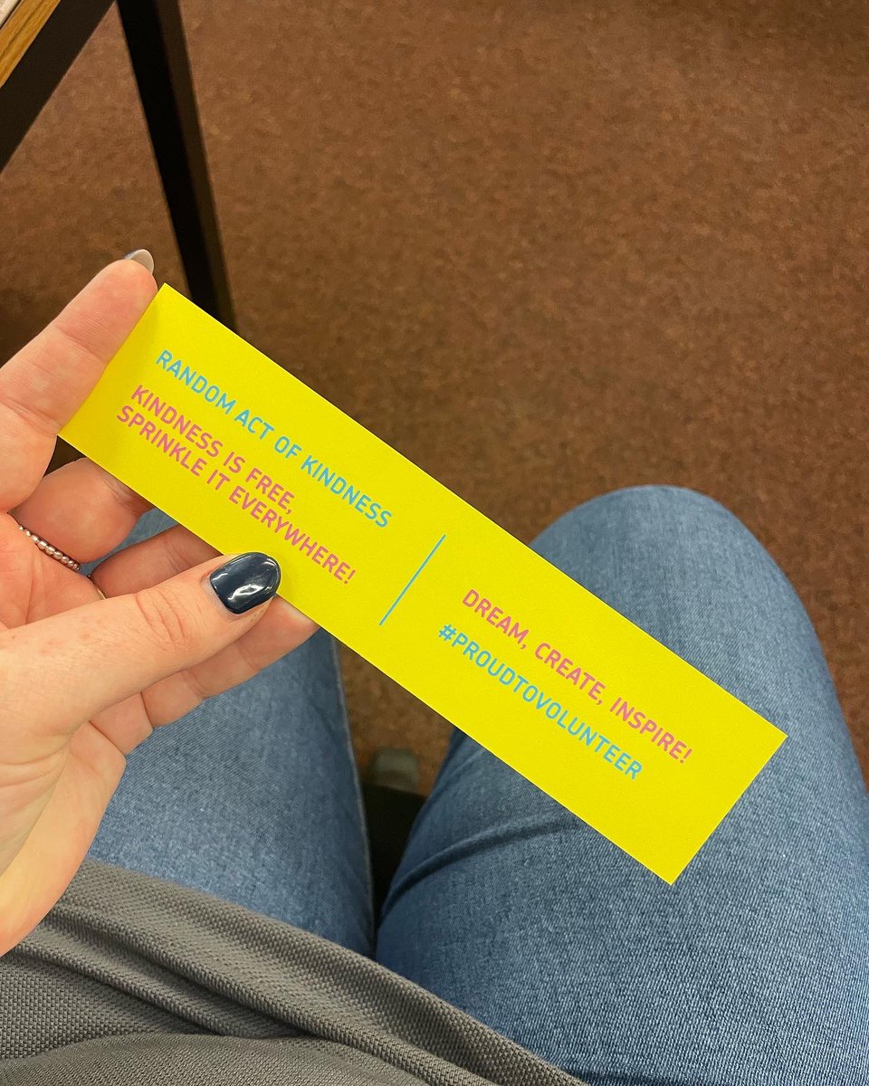 Another really fun day at work with a visit from the fab <a href="/HeyVolunteering/">HEY! Volunteering</a> who came to bring a little random act of kindness to the library by putting some lovely bookmarks in different books around the shelves for readers to find 🥰