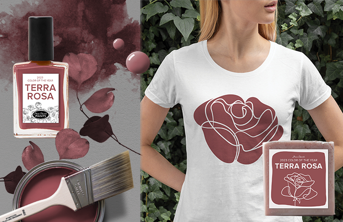 We're offering 30% off all Terra Rosa merch on shop.dunnedwards.com until 11/30/22 while supplies last. Available is a curated Color Shop of home, beauty, and lifestyle goods that illustrate the versatility of our 2023 Color of the Year and how it can extend beyond paint.