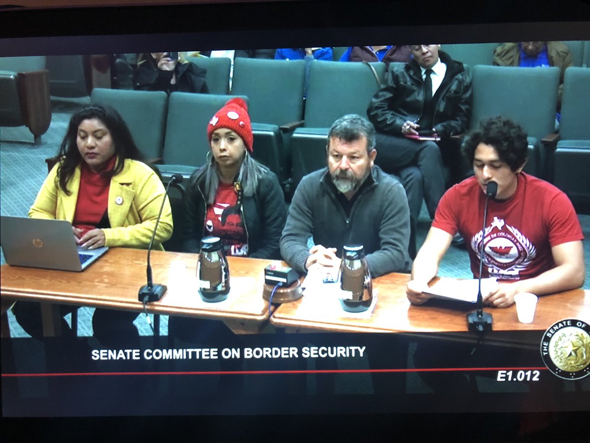 Migrant deaths, traffic stops, and racial profiling — some issues addressed by members of @LUPE_rgv, @lupevotes, and Border Network for Human Rights @border_human, before state senators during a hearing on Gov. Greg Abbott’s Operation Lonestar. They called for its termination.