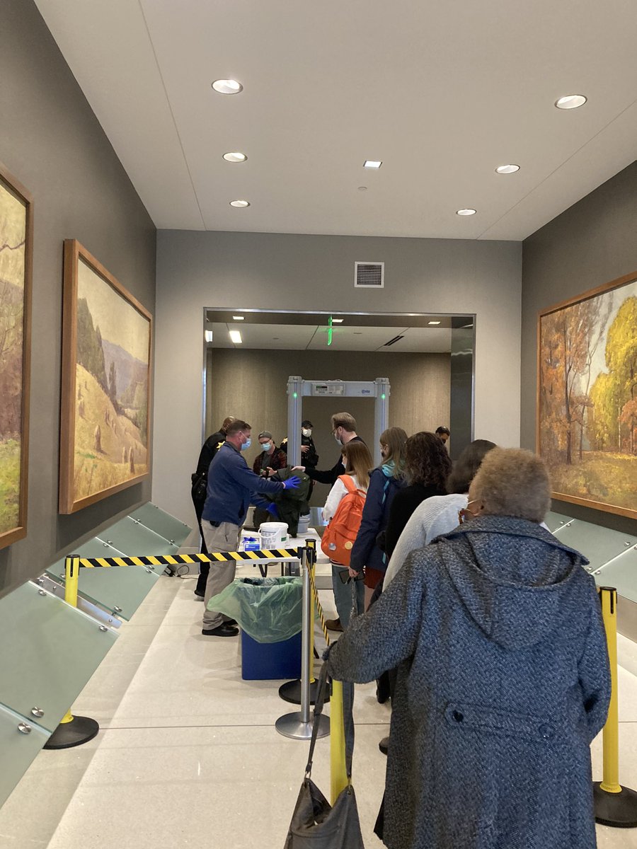 HoosierAction's tweet photo. Marion Co HHC is so afraid of the public, people with disabilities & Medicaid members that they made us go thru security before attending their public board meeting. We’ll have our livestream of the meeting up on our FB page soon! #pullthepetition #Talevski https://t.co/9NPO72qWFo