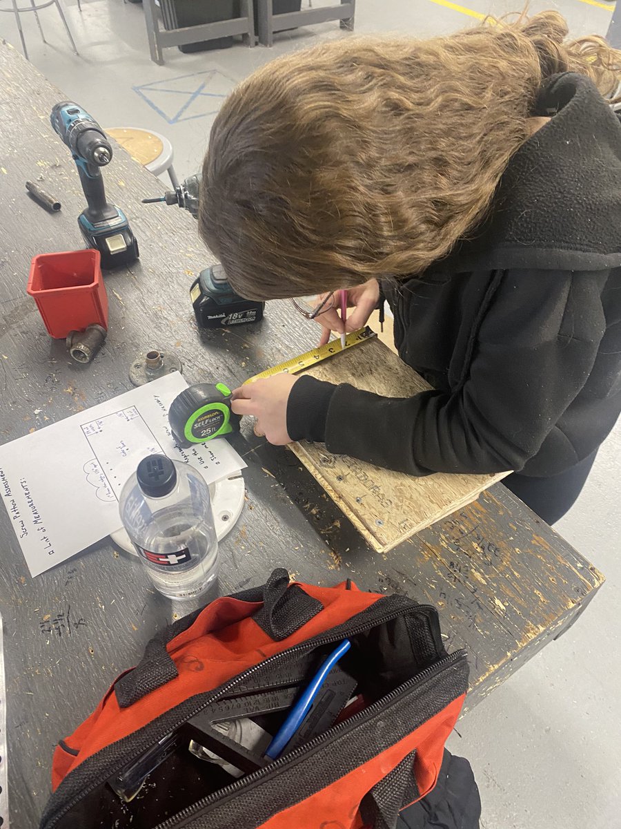 HTC_Plumbing's tweet photo. The students in PH-I working with impact drivers and drills today, also putting their measurement skills to the test! #htcplumbingandheating #worldplumbers #skilledtrades #whatsinfrontofyou #workharderandsmarter #nh #plumbing #heating #gasfitting #justhuot #PH1 #handsonlearning https://t.co/zbEILwTCt2