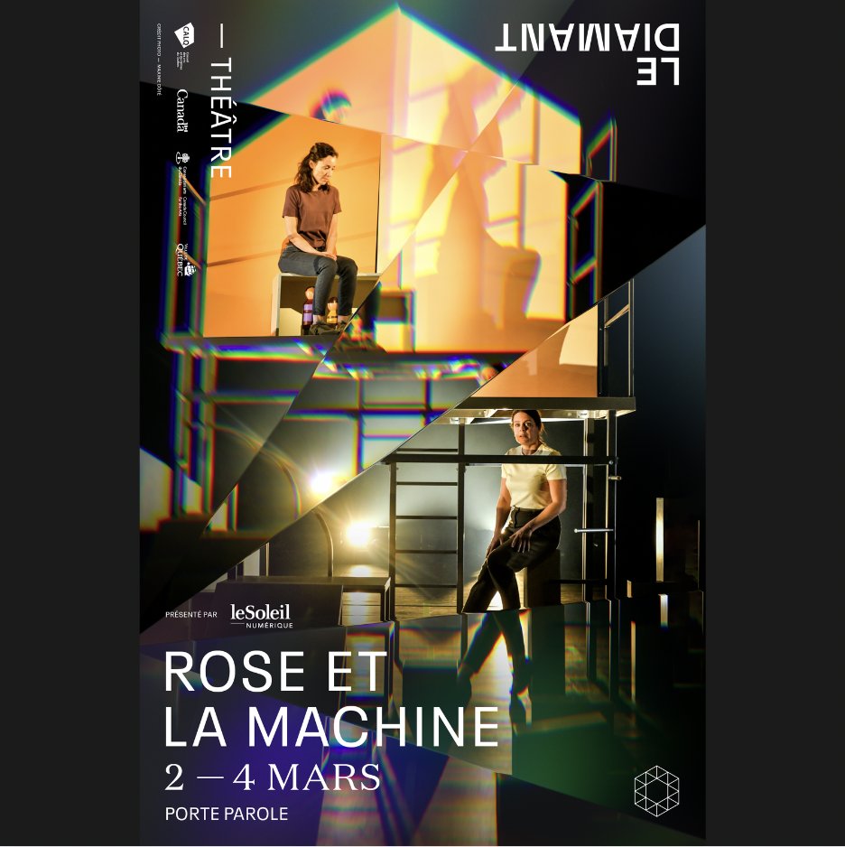 Ce matin <a href="/lediamant_qc/">Le Diamant</a> a dévoilé sa programmation d’hiver ❄️
Retrouvez #Roseetlamachine, de Maude Laurendeau, du 2 au 4 mars 2023, au Diamant à #Québec 

Pour réserver votre place c’est par ici 👉cutt.ly/pMQUGeb