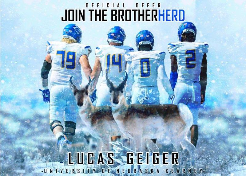 Honored to receive an offer from @CoachGallasUNK with <a href="/UNK_Football/">UNK Football</a>! <a href="/CoachSaravis/">Jay Saravis - Cheyenne Mountain Football</a> #NCAA #CollegeFootball #Footballplayer #recruits