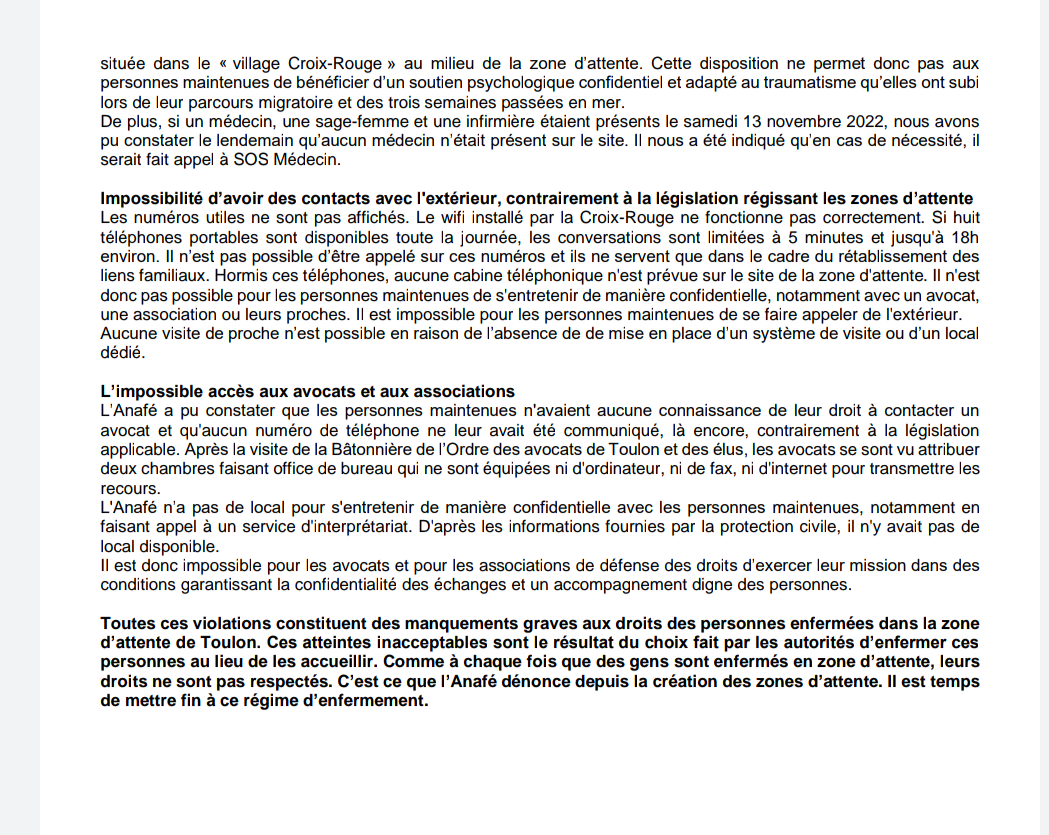 Myriam Laïdouni (@myriamld) on Twitter photo ⚠️#OceanVicking violations constatées du droit d'asile par l'État 🇨🇵 😱
👉Com de presse de l'<a href="/anafeasso/">Anafé</a> présente à Toulon.
<a href="/GDarmanin/">Gérald DARMANIN</a> la France, comme dans d'autres zones d'attente, est en train de piétiner le droit,et notre dignité à tous & toutes avec !
✊<a href="/SOSMedFrance/">SOS MEDITERRANEE France</a> ⚠️#OceanVicking violations constatées du droit d'asile par l'État 🇨🇵 😱
👉Com de presse de l'<a href="/anafeasso/">Anafé</a> présente à Toulon.
<a href="/GDarmanin/">Gérald DARMANIN</a> la France, comme dans d'autres zones d'attente, est en train de piétiner le droit,et notre dignité à tous & toutes avec !
✊<a href="/SOSMedFrance/">SOS MEDITERRANEE France</a>