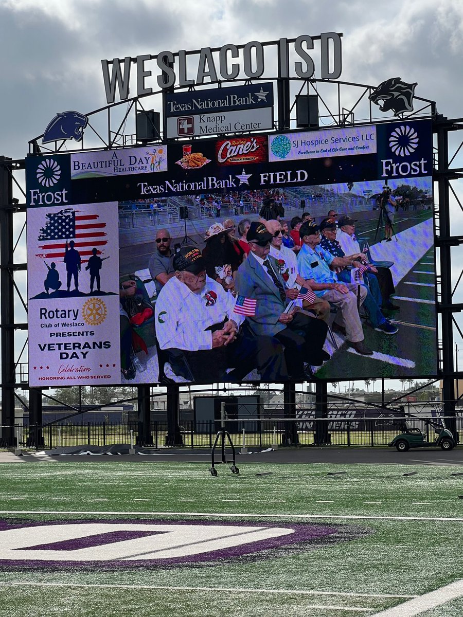 WeAreCPLCTX's tweet photo. We celebrated Veterans Day with Weslaco Rotary Club and the RGV community in honor of all who served. @WeAreCPLC - proud sponsor of Veterans Day celebration! https://t.co/6wPfE9tf51