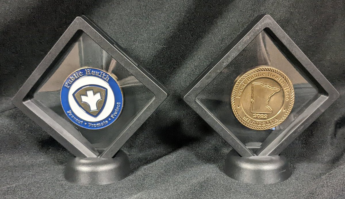 Members of <a href="/mnlpha/">Local Public Health Association of Minnesota</a>'s #LPHAMN2022 Conference Planning Committee addressed the audience about the challenges of responding to #COVID19. To honor their work, local #PublicHealth leaders were given a challenge coin to recognize their actions, leadership &amp; resiliency during that time.