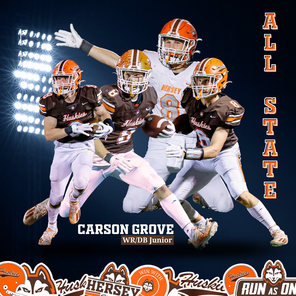 Congratulations to <a href="/Carsongrove11/">Carson Grove</a> _ for being named to the 2022 <a href="/IHSFCA1/">IHSFCA</a> 7A All-State Team!
🟧🟫⬜️🦴 #wincharacter #godogs