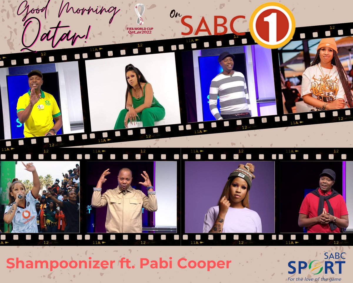 Good Morning Qatar <a href="/Official_SABC1/">SABC 1</a> while we cross over <a href="/Radio2000_ZA/">Radio 2000</a> <a href="/METROFMSA/">METROFM SABC</a> <a href="/expressoshow/">Expresso Show</a> 

📍07H00-08H00 it's a date. 

#Sisonke Shampoonizer ft. Pabi Cooper