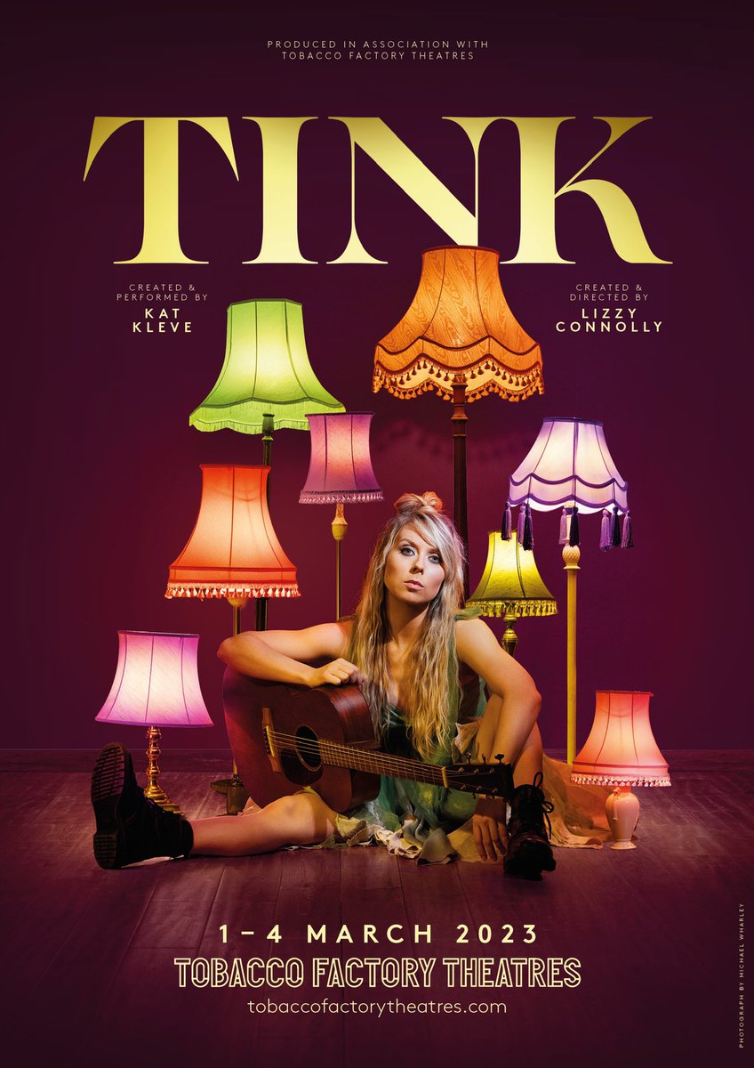 TINK | Coming 1-4 March 23 | <a href="/tftheatres/">Tobacco Factory Theatres</a> 

✨ Don’t let anyone dim your light!✨Tink is a one woman play with music heart and wit “laughed A LOT…moved me to tears”

Written &amp; directed by @LizzyConnolly | Composed &amp; performed by <a href="/KatKleve/">KAT KLEVE</a> 

📸 <a href="/michaelwharley/">Michael Wharley</a> @rebeccapitt86