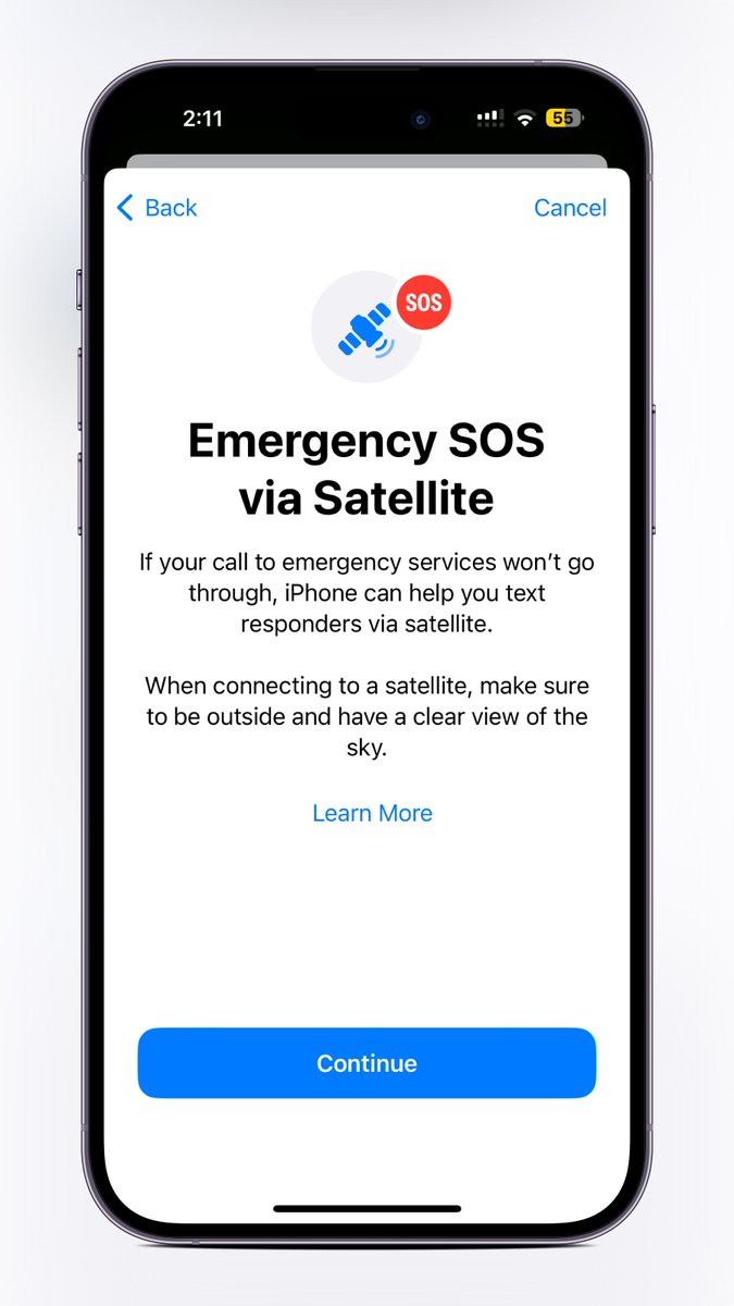 KrosmosTv's tweet photo. Seรฑal Satelital ๐ฐ๏ธ en caso de Emergencia YA DISPONIBLE EN #iOS16beta3 ๐คฉ @inge_umanzor @SoyKarlaDiaz @AraizJordi @PakoPod @BigLittle19 @alexsalinas1985 @Juan7AntonioPR https://t.co/YrtwTp3eOt
