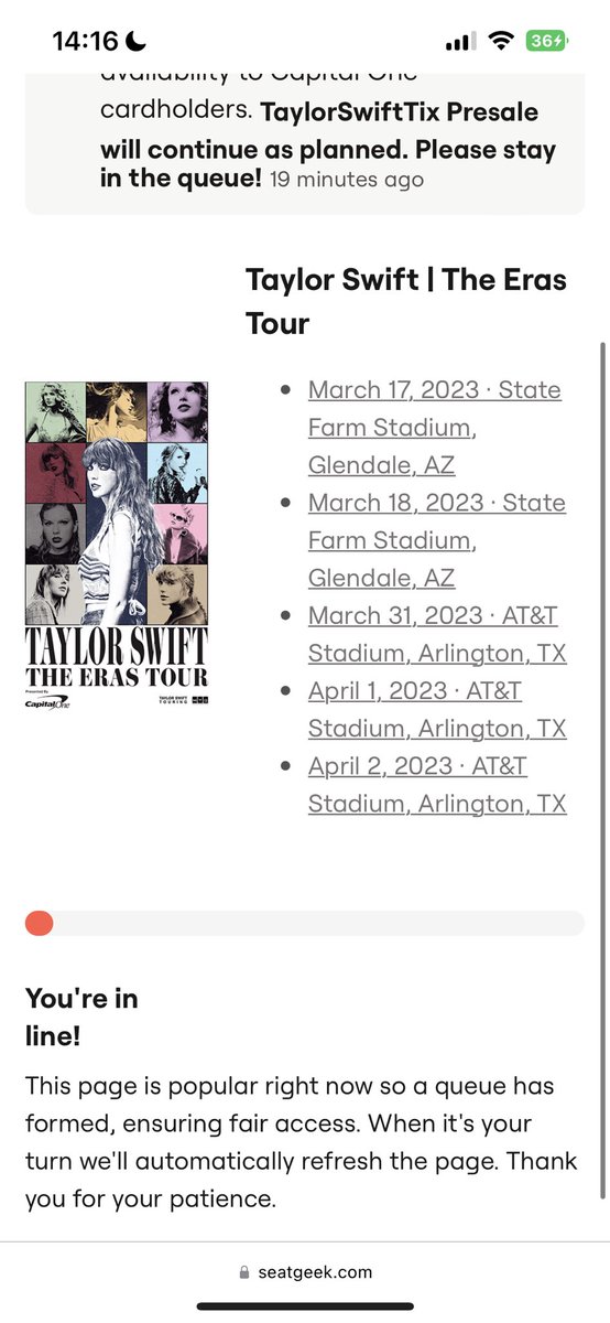 taylorhoweird's tweet photo. @Avvvvvvvery @SaSo115 @SeatGeek 🥲🥲🥲 https://t.co/K7D3GDlXtT