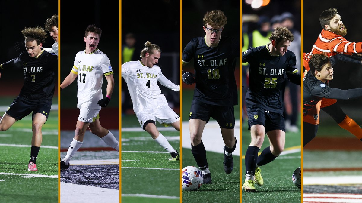 Six members of the <a href="/StOlafMSOC/">St. Olaf Men’s Soccer</a> team were recognized as 2022 <a href="/CollSportsComm/">College Sports Communicators</a> Academic All-District honorees today, including Austin Williams, who was honored for the second season in a row!

RELEASE: athletics.stolaf.edu/news/2022/11/1…

#UmYahYah | #OlePride | #d3soc