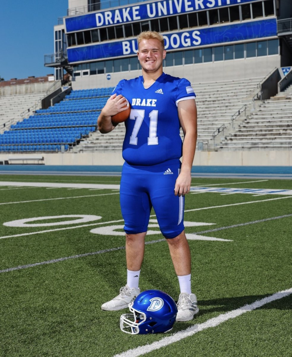 CFB247's tweet photo. Rhent “Brisket” Addis
Drake University, Offensive Line 2020-2024 https://t.co/l175aJLi8k