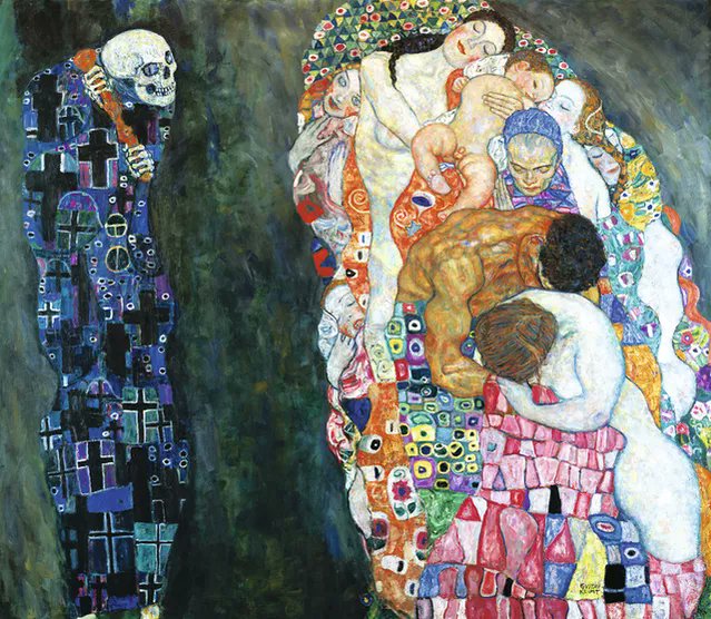 katjaherbers's tweet photo. This painting is behind glass
Earth isn’t 
#Klimt #NoNewOil https://t.co/lcwcISLpP0